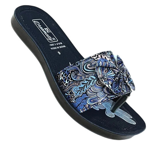 Dc-005 Ladies Fancy Pu Slipper - Pu Material, Size 4, Multicolor | Slip-On Summer Footwear for Women