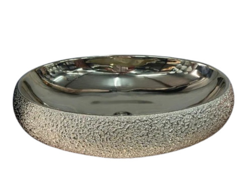 Designer Ceramic Wash Basin - Ceramic, Oval, Grey, Matte Finish, Easy To Fit