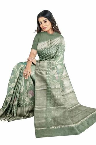 Ladies Handloom Moonga Cotton Saree - 6m Printed, Light Weight, Soft & Breathable, Wedding Wear