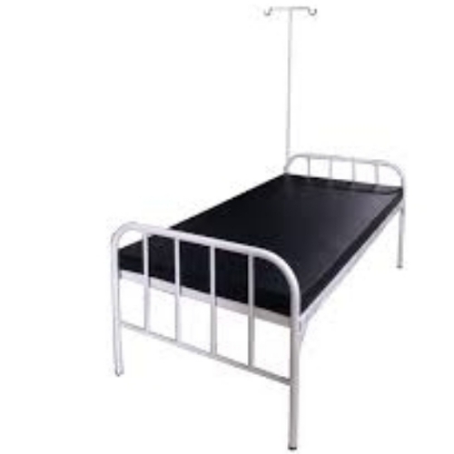 Plain Hospital Ward Bed - Metal, Silver, Manual | New, Tested, Low Maintenance