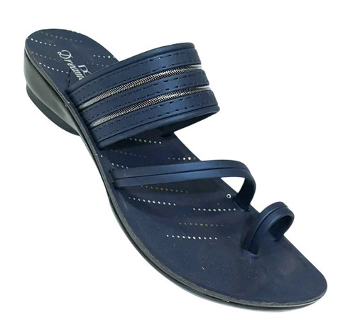 Simran 14 Fancy Pu Ladies Slipper - PU Material, Blue, Slip-On | Comfortable, Rexine Upper, PU Outsole, Summer, Women