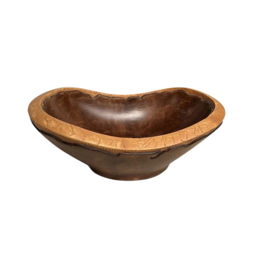 Sonet Designer Wash Basin - Ceramic, Table Top, Wood Tone Matt Finish | One Piece, Bathroom Fittings