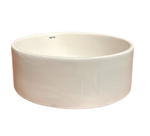 White Ceramic Wash Basin - Glossy Table Top, White, Round | Crack Proof, One Piece
