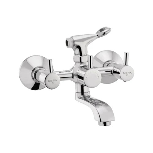 Cera Garnet Brass Wall Mixer - Brass, Silver, Polished Finish | Rust Free, Glossy