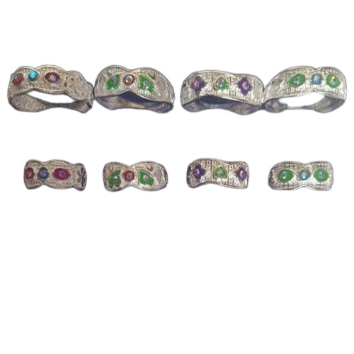 Fancy Toe Rings - Color: Silver