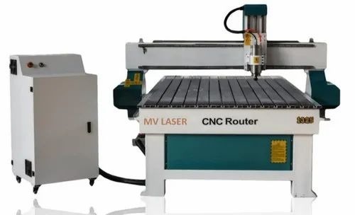 Fully Automatic CNC Router Machine - Mild Steel, 1300x2500mm, White | High Precision, Low Energy Consumption
