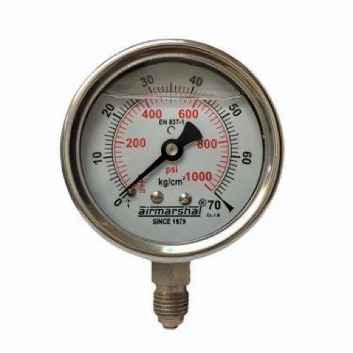 Glycerin Filled Gauge - Standard Size, Various Colors | Analog Display, Tested Quality