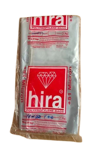 Hira Transparent Pp Bag - Pp 5x8 Inches 1mm Transparent, Open Closure, Recyclable, Biodegradable, Moisture Proof