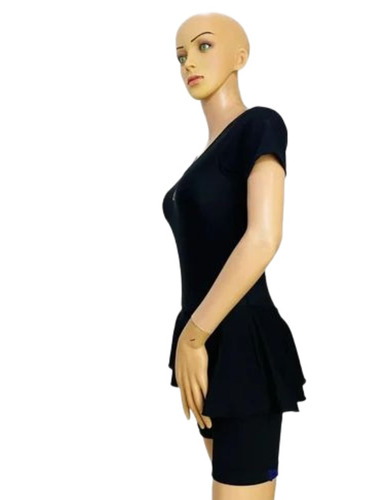 Ladies Plain Black Swimwear