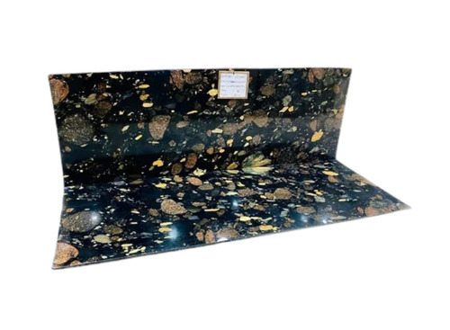 Pebble Black Granite Slab - Application: Kitchen Counters