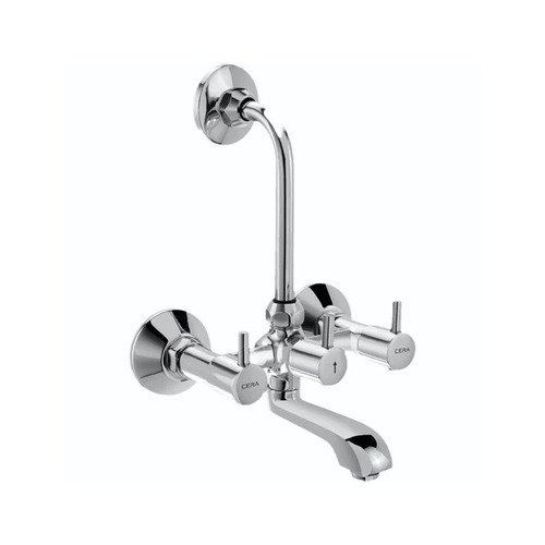 Stainless Steel Wall Mixer - Chrome Finish, 1 Hole, Lever Handle | Rust Free, Silver Glossy Bathroom Fitting