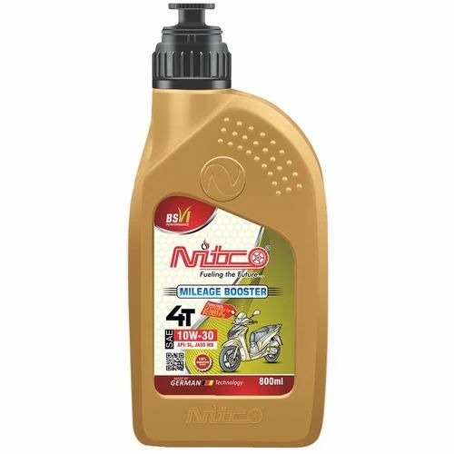 800ml Scooter Engine Oil - 10w-30 Viscosity, Golden Color, Fully Synthetic | Bottle Pack, Sm/sl Grade, Scooter Use