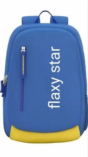 Blue Polyester Shoulder School Bags