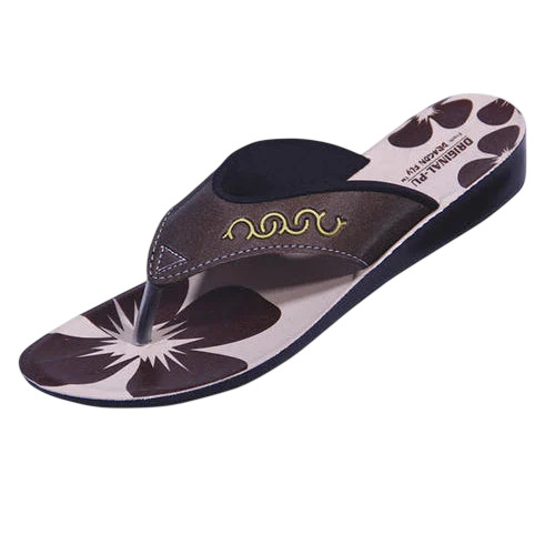 Designer Ladies Slipper - PVC Canvas, Size 4-8 Inch, Black/Brown/Purple | Comfortable, Slip-On, Summer, Women, Outdoor, Casual