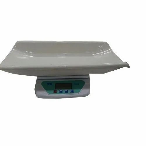 Digital Baby Weighing Scale - ABS MS, White, LED Monitor | Table Mounted, Portable, Corrosion Resistant
