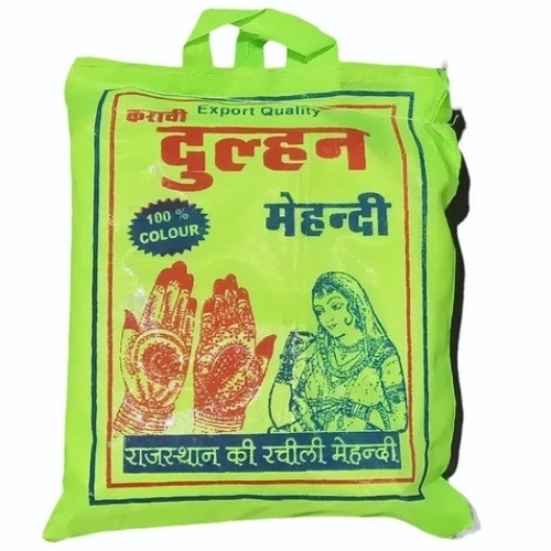 Dulhan Mehndi Powder - Organically Grown Fine Green Powder, Naturally Sun Cured, High Lawsone Content | 100% Natural & Herbal, Easy To Use, Long Lasting Color, Chemical Free