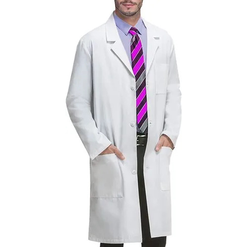 Lab Coats - Customized Size, White, Full Sleeve Jacket | Comfortable, Washable, No Fade