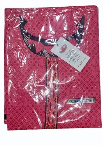 Ladies Pink Cotton Kurti - Regular Fit Short Sleeve Printed | Breathable Anti UV Quick Dry Comfortable Fit