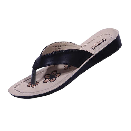 Ladies Slipper - Canvas Polymer, Size 4-8 Inch, Brown & Black | Comfortable Slip-On, Durable, Casual Outdoor