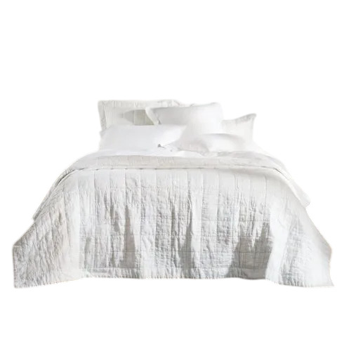 Linen White Plain Bed Sheet