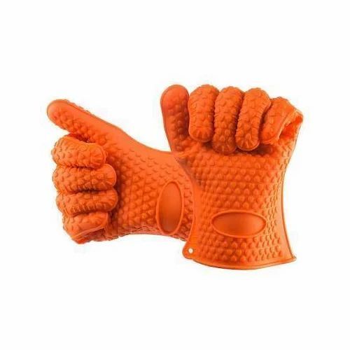 Orange Rubber Gloves - Good Quality Packet, Orange Full Finger Unisex Household Gloves, Comfortable Skin Friendly