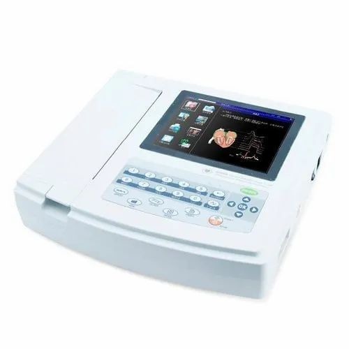 Portable Patient Monitor - LED Display, Battery Operated, White, Rectangular | Durable, New, Clinical Use