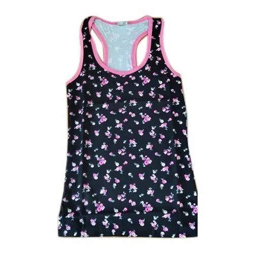 Printed Sleeveless Cotton Tops