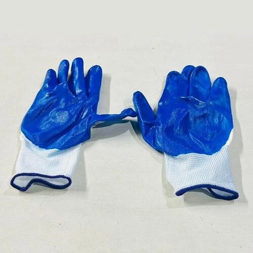 Pvc Blue White Safety Gloves