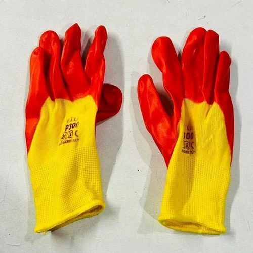Pvc Safety Gloves - PVC, Standard Size, Yellow | Stylist, Comfortable, Skin Friendly