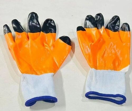 Pvc Safety Hand Gloves - Pvc Material, All Size, Yellow | Washable, Comfortable, Skin Friendly