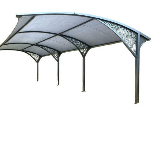Tensile Structure - High Strength Tensile Fabric, Grey, Weather Resistant Lightweight Design