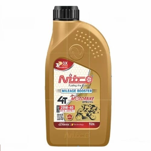 Two Wheeler Engine Oil - 1L Golden 20W-40 Synthetic, Mileage Booster