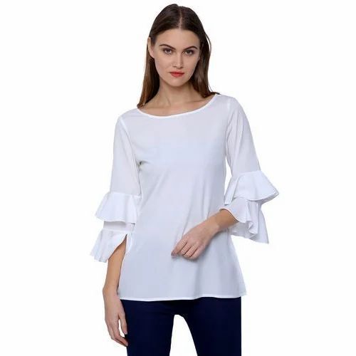 White Ladies Full Sleeve Top