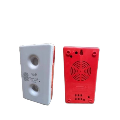 Abs Water Flow Alarm - Plastic, White, 220V Electric | Automatic Overflow Alarm with Red Light