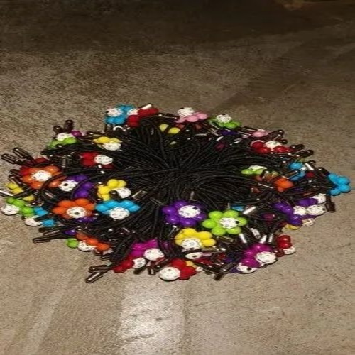 Black Hair Rubber Bands - Rubber, Free Size, Multicolor | Good Quality, Baby Girls Daily Wash Use