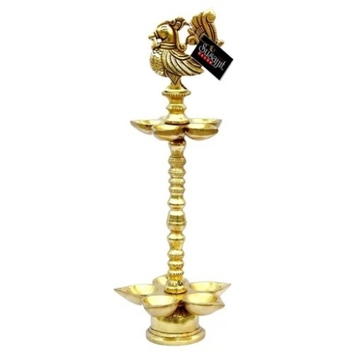 Brass Oil Lamp - Metal Standard Size Golden | Oil Powered Portable Easy to Install Rust Resistant