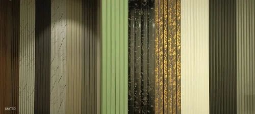 Charcoal Louvers Panel - Charcoal, 8' x 5", 12mm Thickness | Multi Color, Decorative Residential Wall Panel