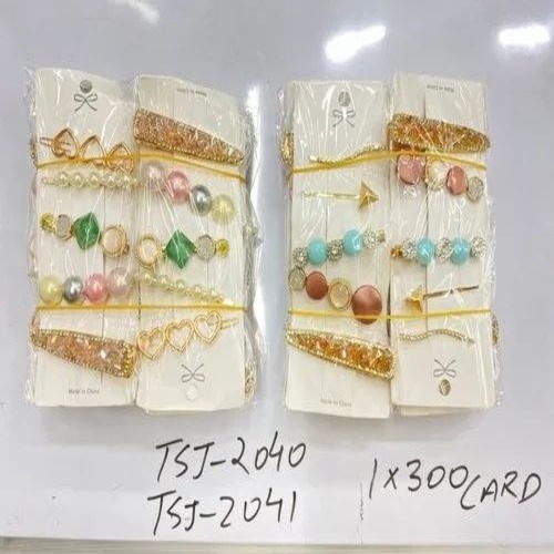 Fancy Hair Pin - Plastic, Multicolor, Custom Size | Handmade, Good Quality, Plain Pattern