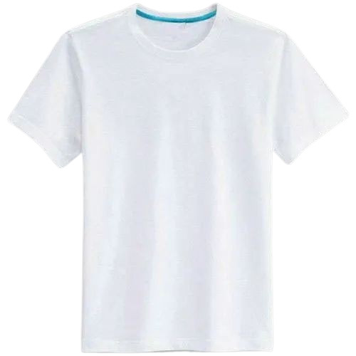 Men Designer Round Neck T Shirt - Cotton, Various Sizes, White | Lightweight, Soft, Breathable, Quick Dry, Comfortable Fit
