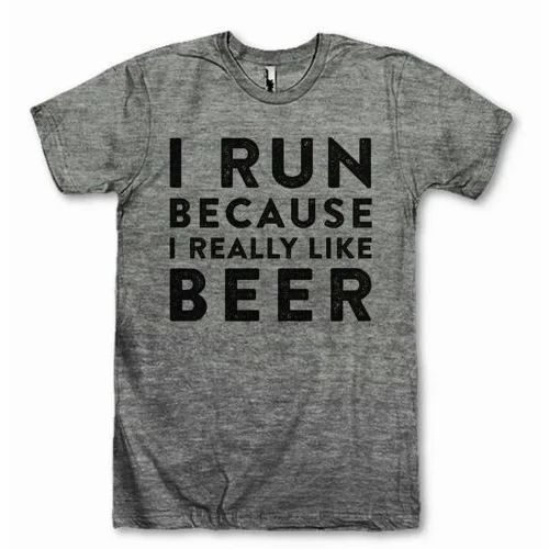 Mens Grey Printed Cotton T Shirt