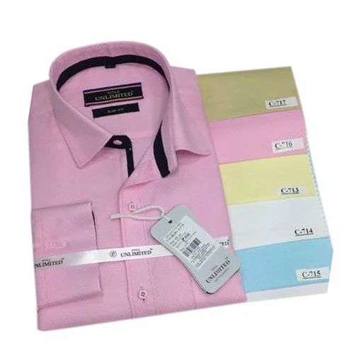 Mens Plain Pink Shirt - Cotton, Various Sizes, Pink, Breathable, Anti UV, Quick Dry, Comfortable Fit
