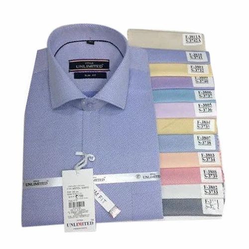 Mens Plain Shirt - Cotton, Various Sizes, Blue | Anti UV, Breathable, Anti Wrinkle, Quick Dry, Comfortable Fit