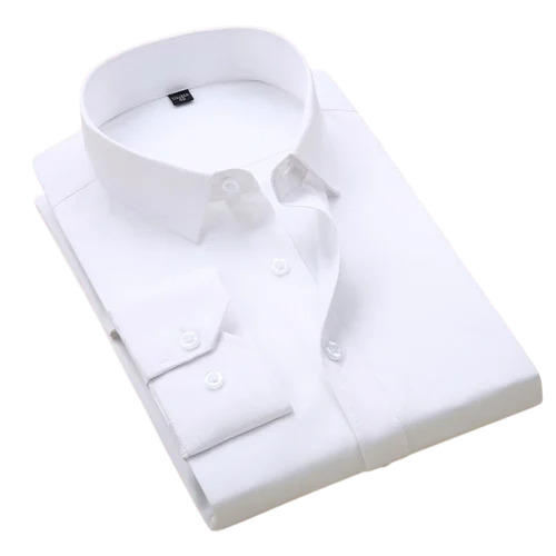 Mens White Formal Shirt - Cotton Linen, Size 38-42, White, Regular Fit, Full Sleeves, One Pocket, Machine Washable