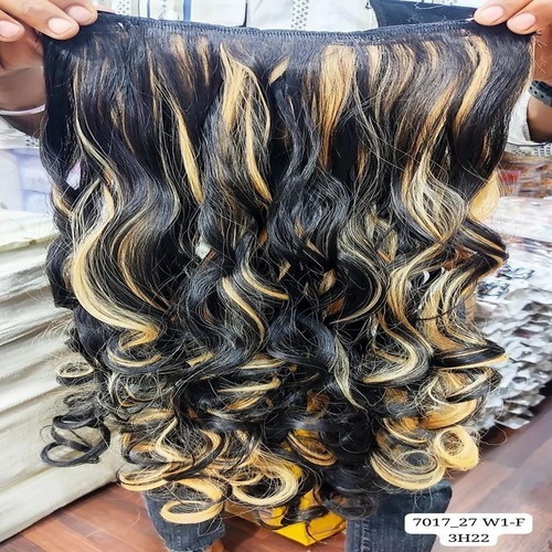 Synthetic Hair Extension - Synthetic Hair, 24 Inches, Black | Curly Texture, Machine Weft, Washable, Good Quality