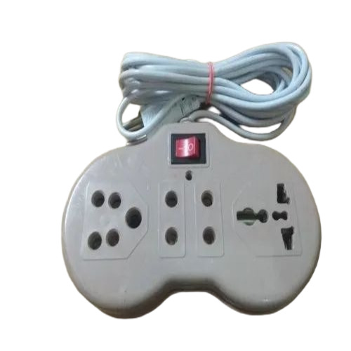 3 Pin Electrical Extension Board - Iron, White, 220V | Heat Resistant, Overheating Protection, Durable