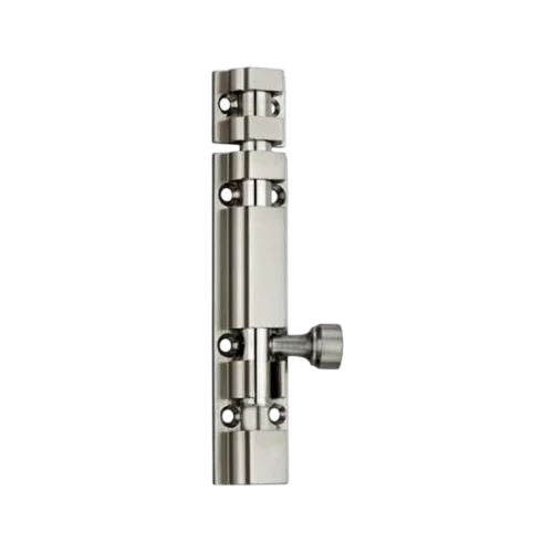 Aluminium Royal Tower Bolt - 4 Inch, 8 mm Rod Thickness, Silver | Anti Corrosion, Screw-In Mounting, Polished Finish