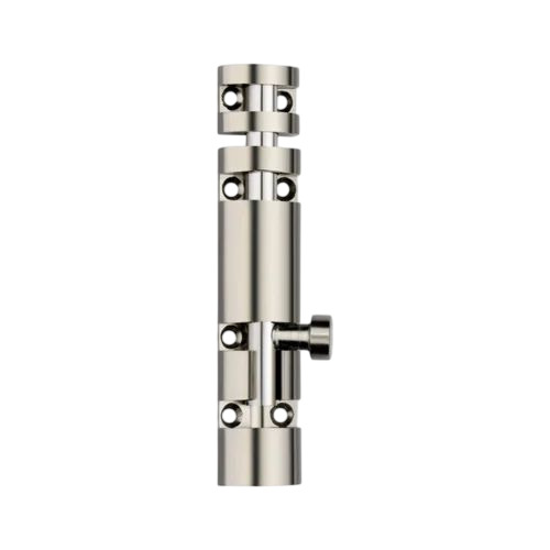 Aluminium Tower Bolt - 5 Inch, 8 mm Rod Thickness, Silver | Anti Corrosion, Screw In Mount, Polished Finish