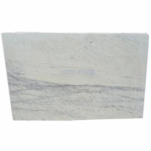 Banswara White Marble - 16 Mm Thick Polished Slabs White Marble for Staircase Flooring Kitchen Top