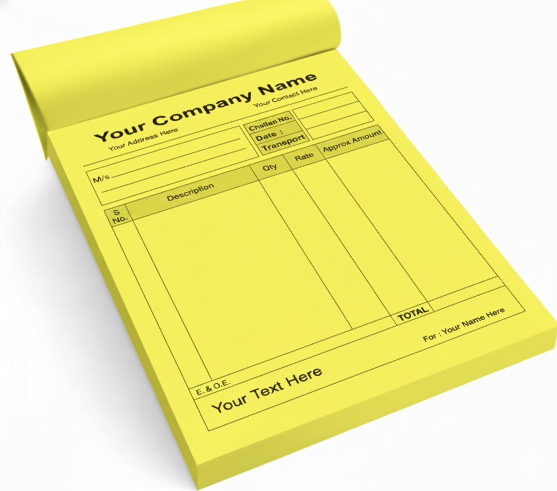 Custom Receipt Books Printing