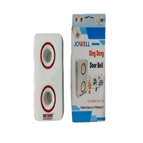 Ding Dong Door Bell - Plastic, White, Wired Door Type | Electrical, Battery Powered, Music Sound